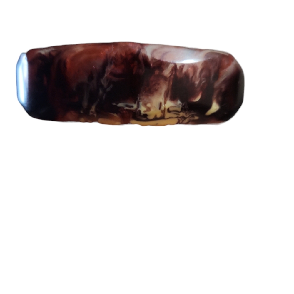 Vintage Bakelite Brown Mottled Bracelet